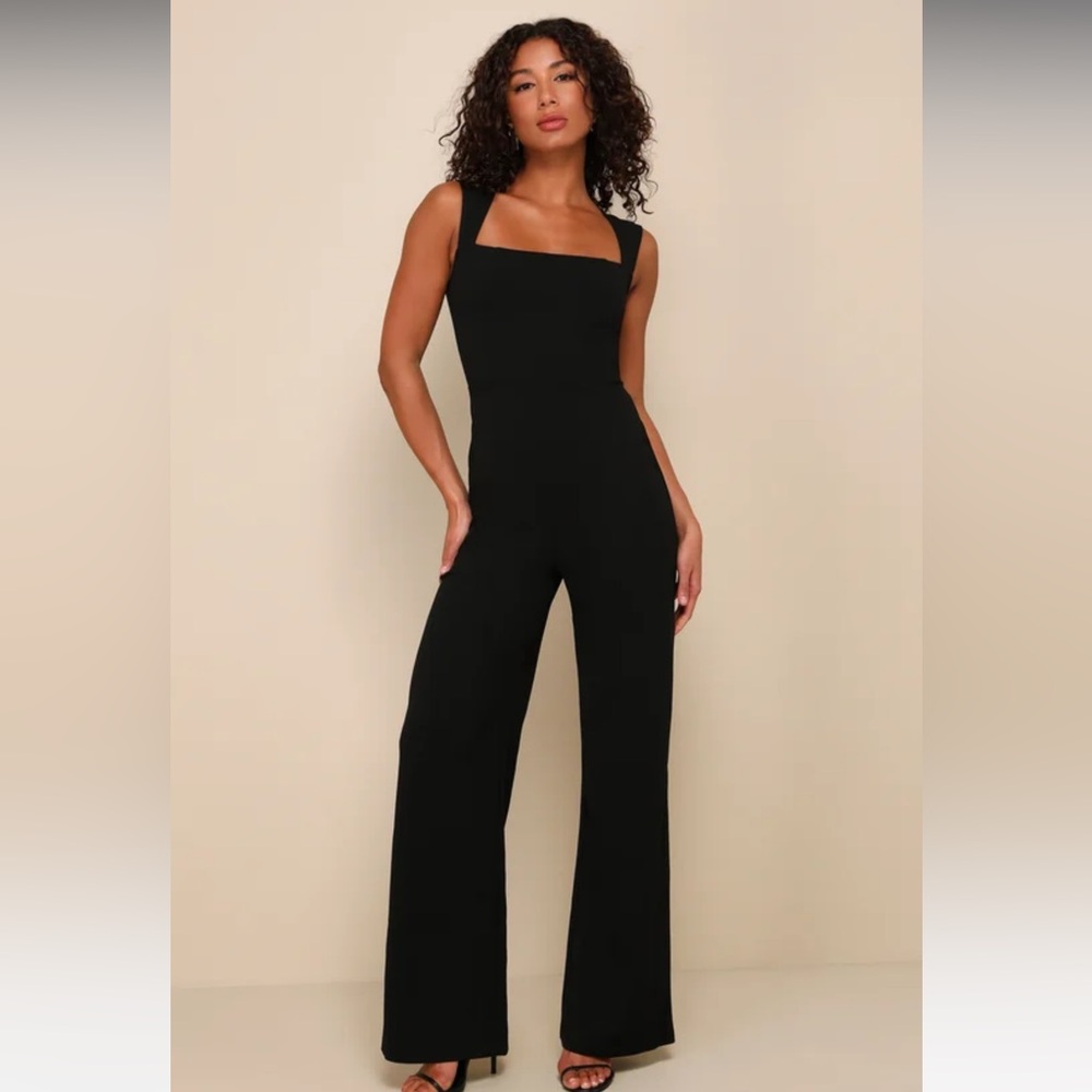 Lulus Enticing Endeavors Black Jumpsuit